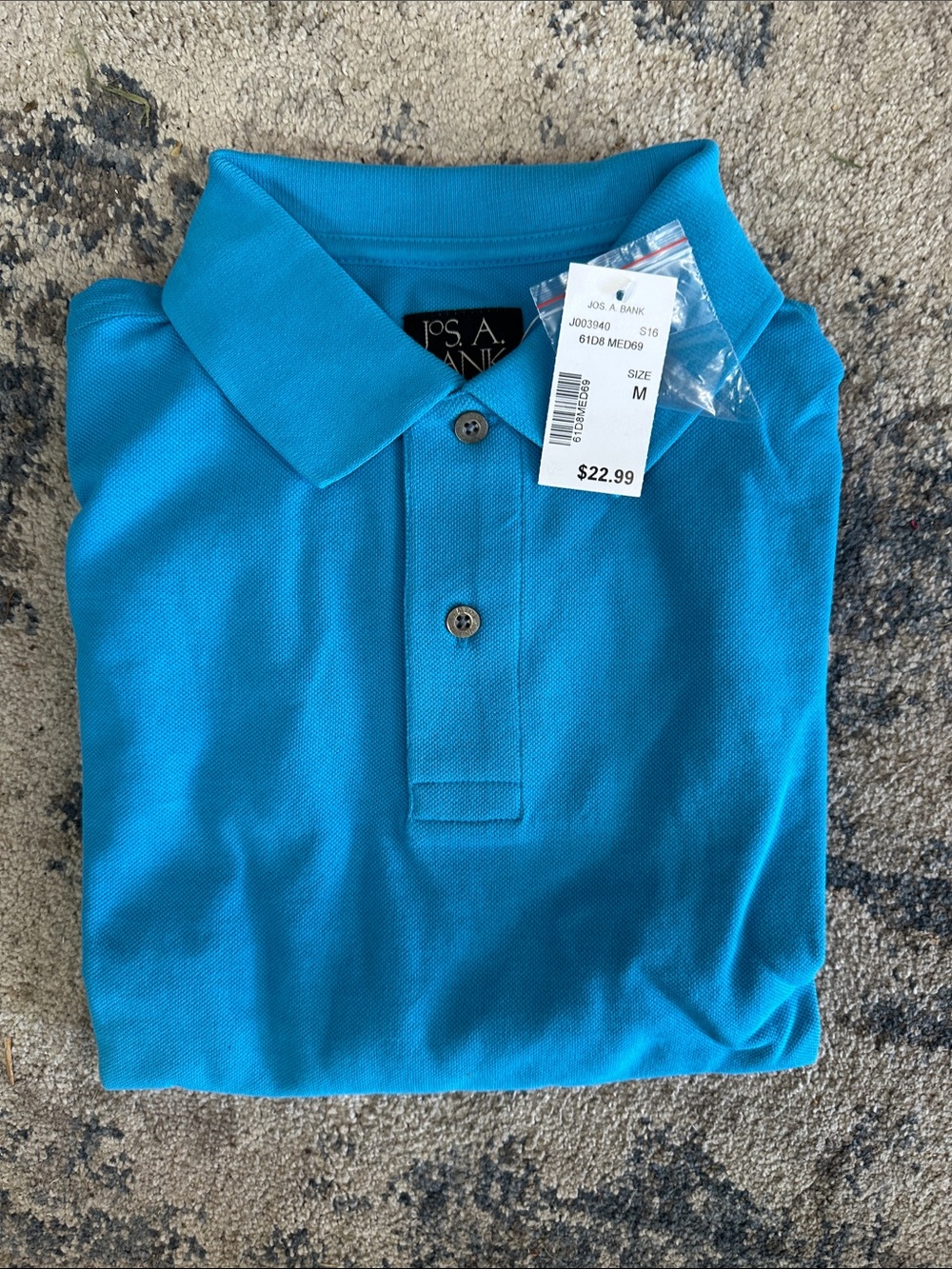 Jos. A. Bank Men's Polo Shirt Teal Blue